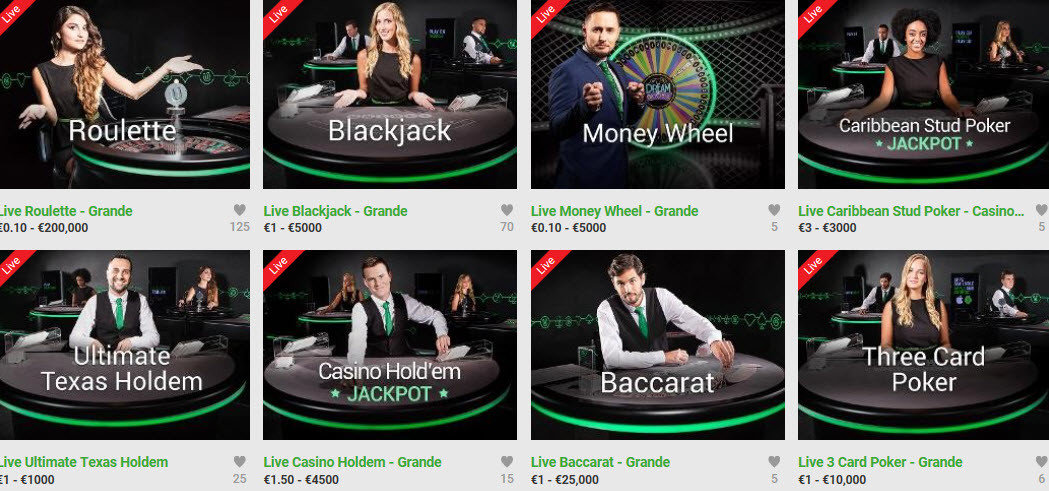 Unibet live casino games