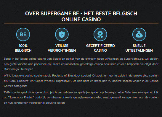 Supergame online speelhal | unieke casinospellen