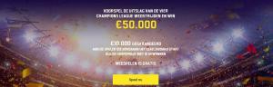 Unibet free predictor promo voor de Champions league