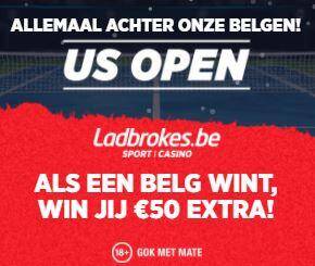 US OPEN | Als een Belg wint | 50 euro extra