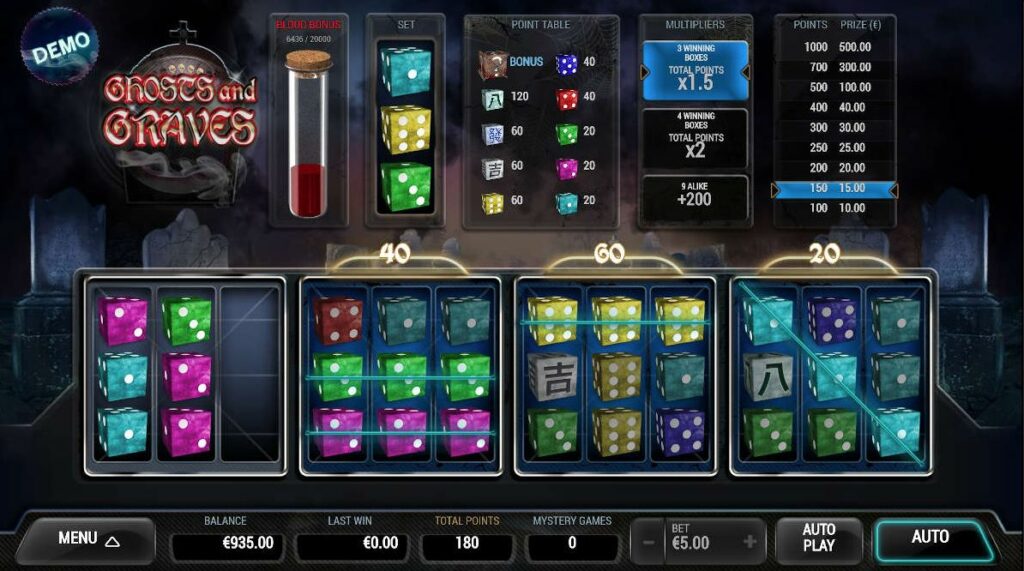 Air Dice casino games | Free Ghosts and Graves demo | Coffin Bonus