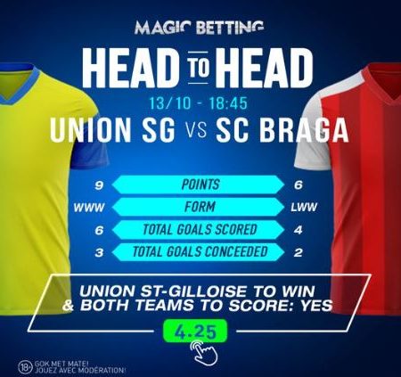 ⚔️ Volg Union St.-Gilloise – SC Braga op MagicBetting