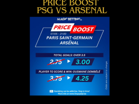 Verhoogde quoteringen bij de Champions League PSG vs Arsenal