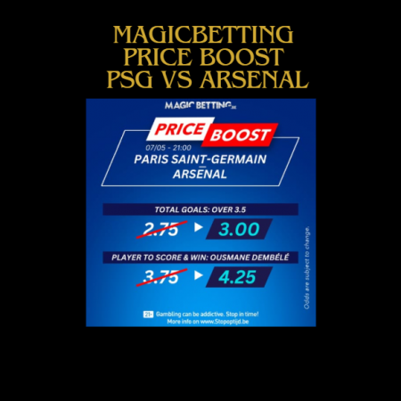 Verhoogde quoteringen bij de Champions League PSG vs Arsenal